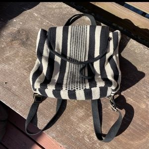 Wooven backpack purse